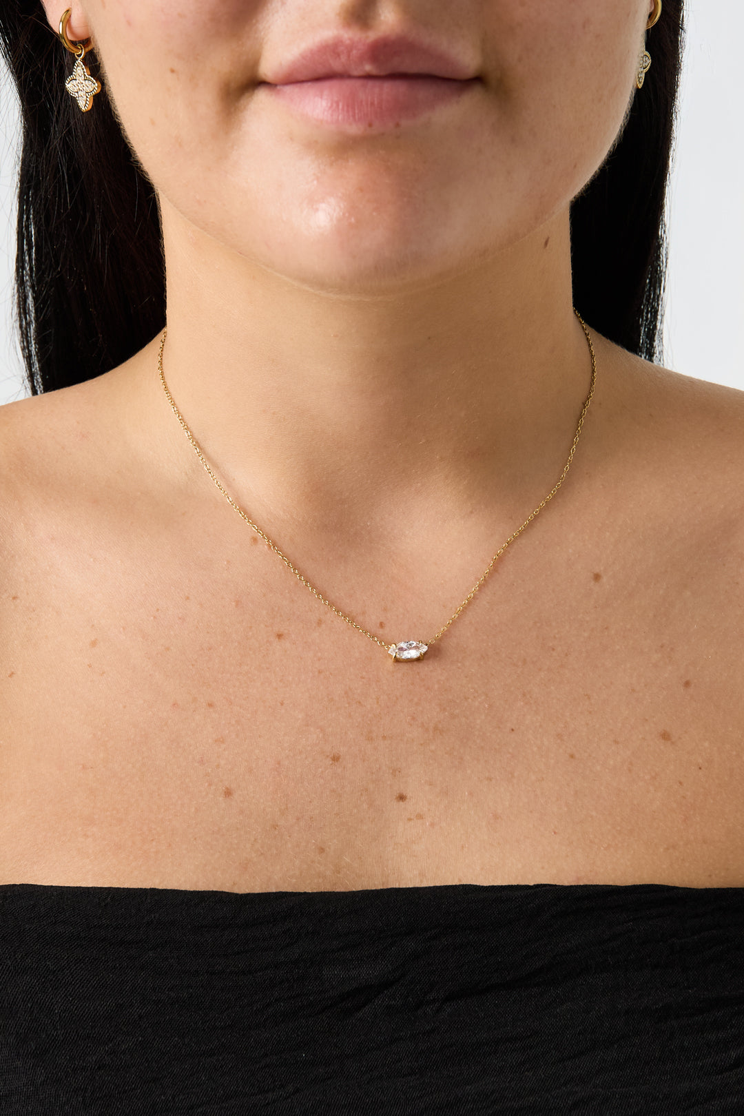 Colliers pendentifs en acier inoxydable, forme elliptique, collection Simple Daily Simple, bijoux pour femmes