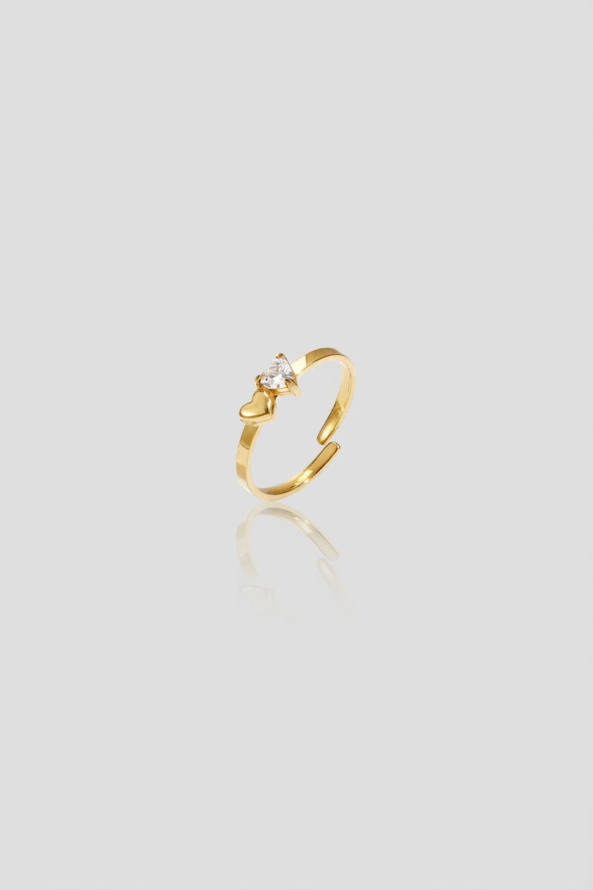 =Bague Cœur Duo Or | Atelier des bijoux