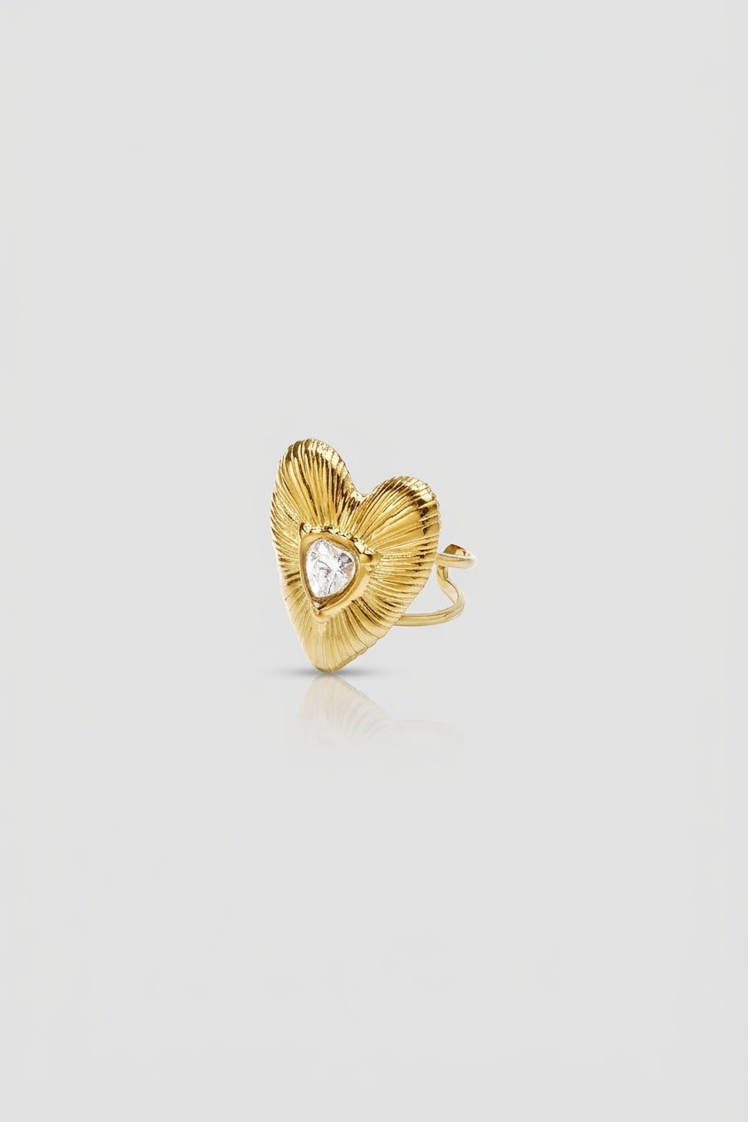 =Bague Cœur Solaire Or | Atelier des bijoux