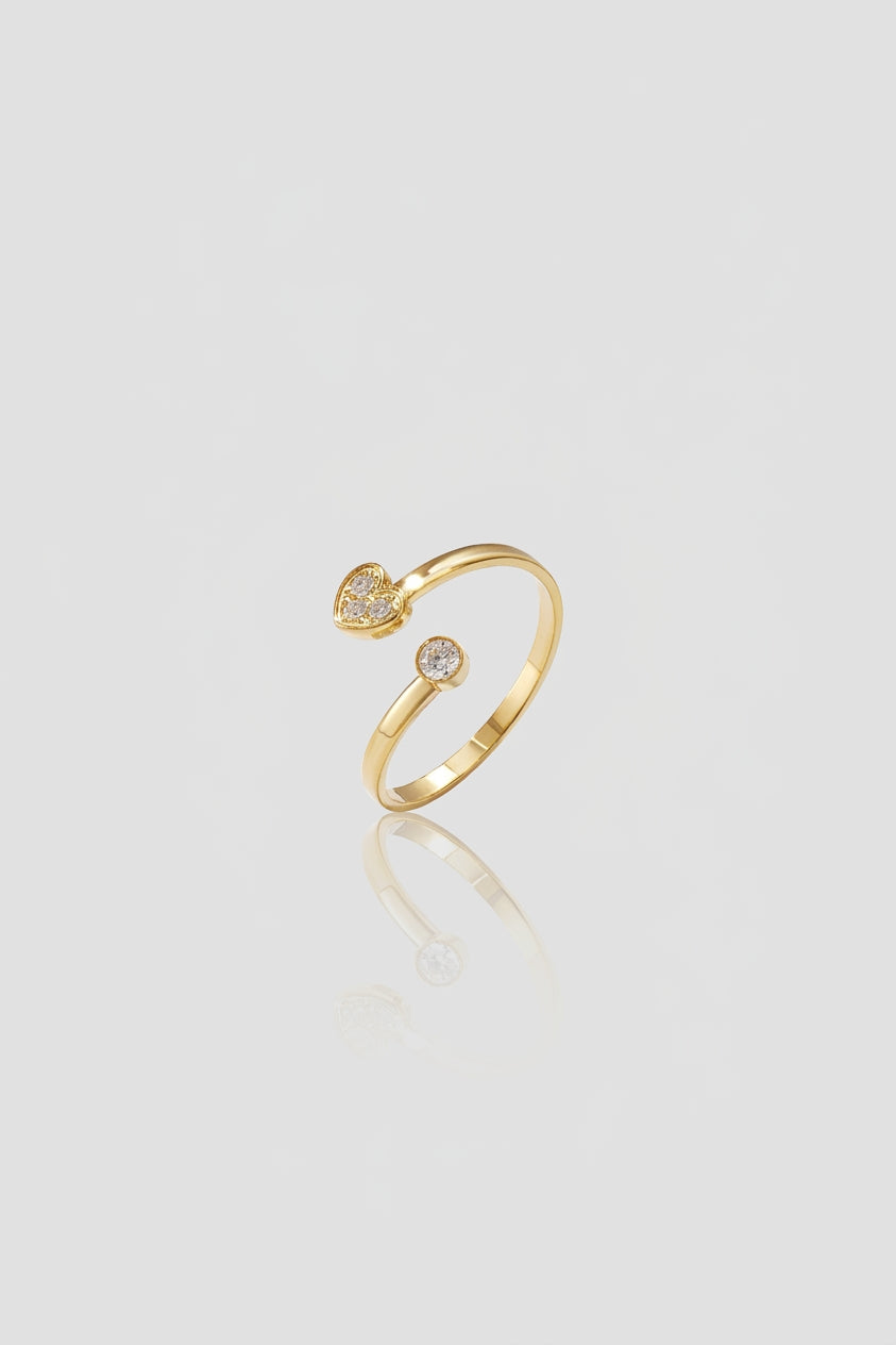 =Bague Cœur & Solitaire Or | Atelier des bijoux