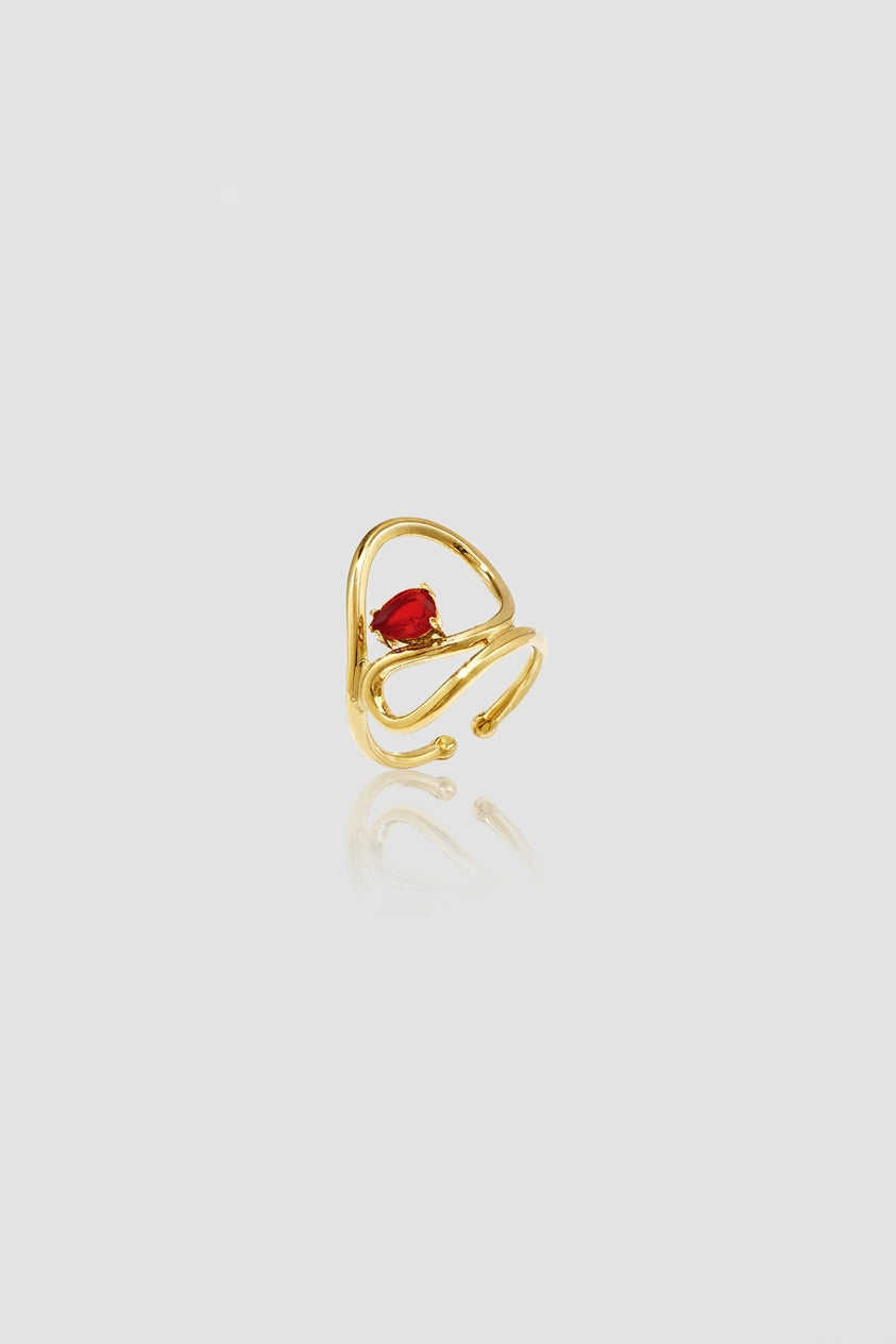 =Bague Elara Vin rouge | Atelier des bijoux