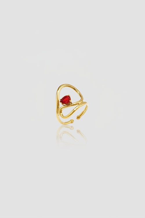 =Bague Elara Vin rouge | Atelier des bijoux