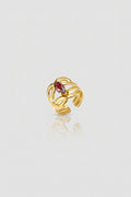 =Bague Marquise Entrelacs Vin rouge | Atelier des bijoux