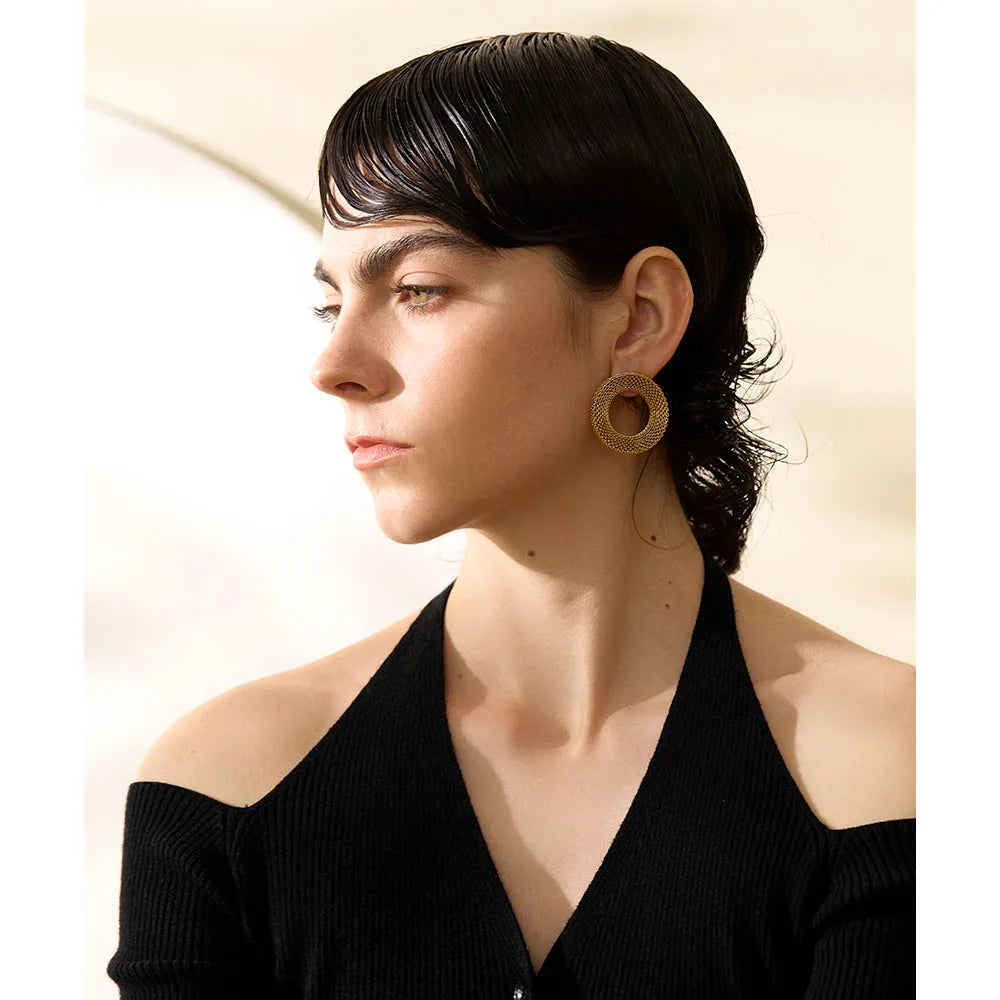 Boucle d'oreille cercle vide Tiamat - Ma boutique