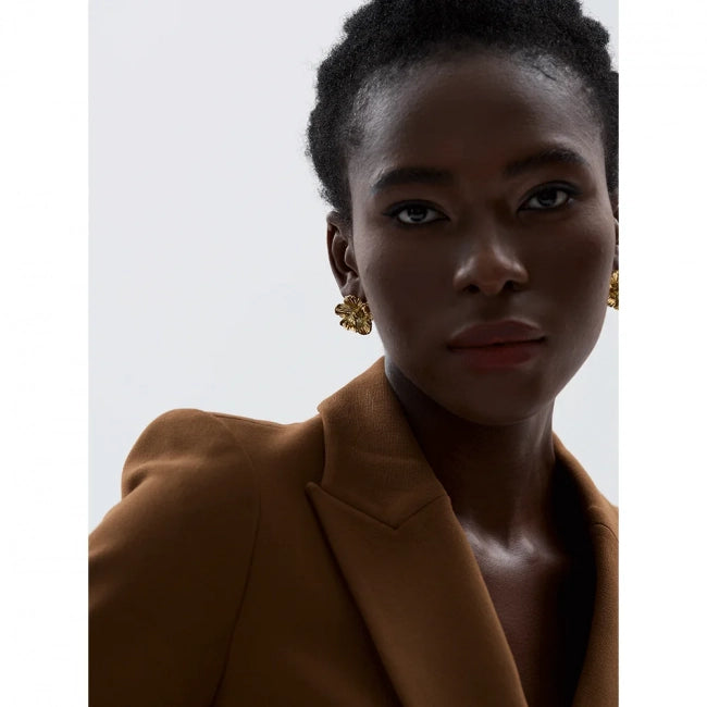 Boucle d'oreille fleur dorée Eloah - Ma boutique