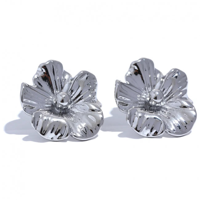 Boucle d'oreille fleur dorée Eloah - Ma boutique