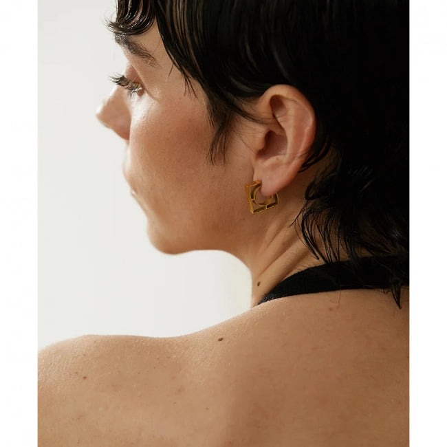 Boucle d'oreille géométrique or Éoline - Ma boutique