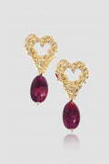=Boucles d'oreilles Alma violet foncé | Atelier des bijoux
