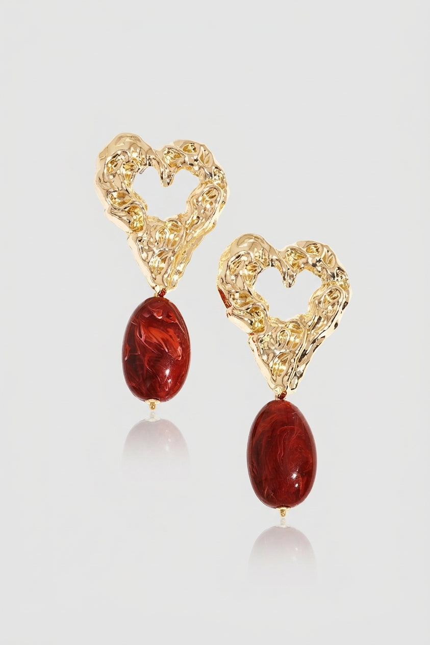 =Boucles d'oreilles Alma Vin rouge | Atelier des bijoux