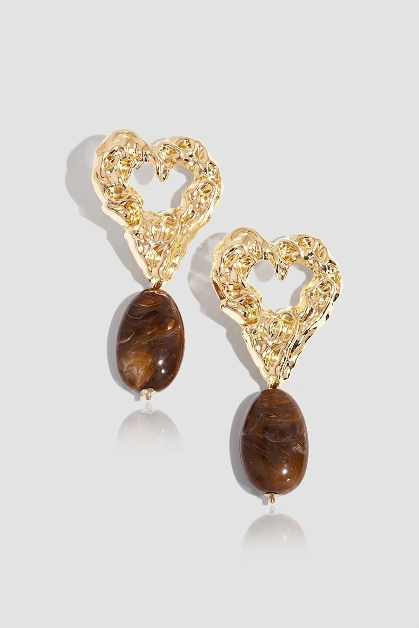 =Boucles d'oreilles Alma brun foncé | Atelier des bijoux