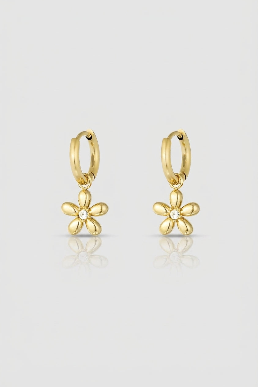 =Boucles d'oreilles Fleur Or | Atelier des bijoux