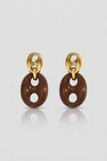 =Boucles d'oreilles Kafé brun foncé | Atelier des bijoux
