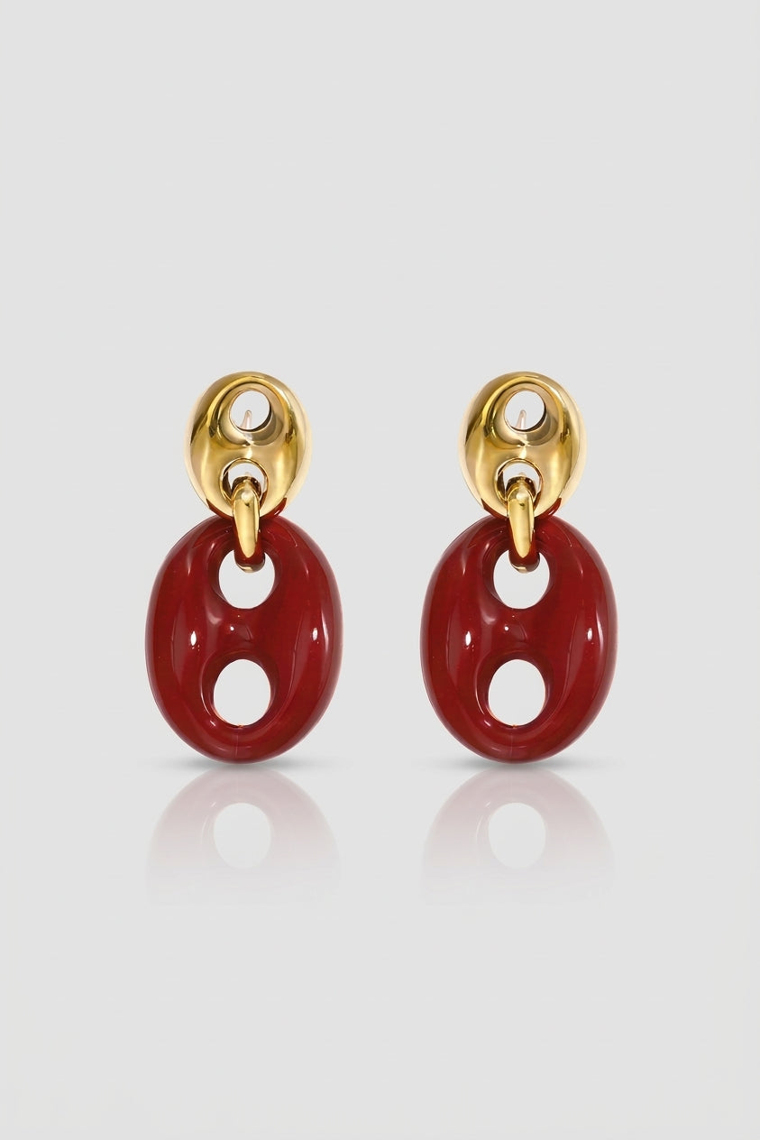 =Boucles d'oreilles Kafé Cramoisi | Atelier des bijoux