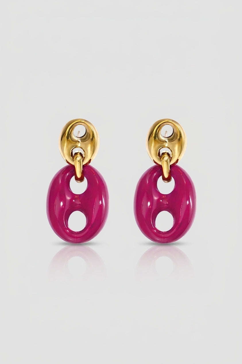 =Boucles d'oreilles Kafé Rose rouge | Atelier des bijoux