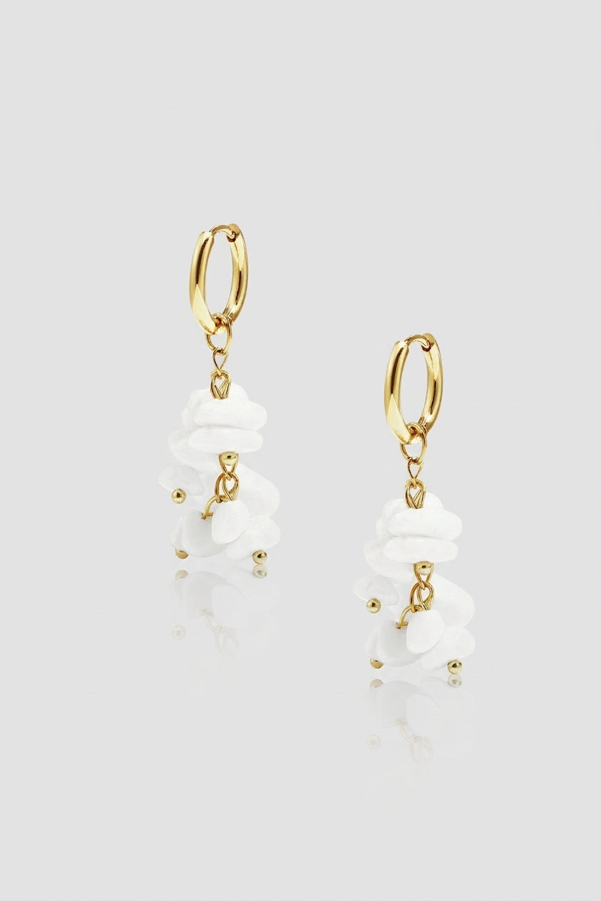 =Boucles d'oreilles Naïa Blanc | Atelier des bijoux