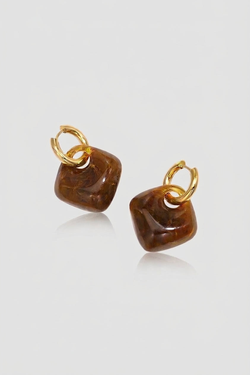 =Boucles d'oreilles Nola Brun | Atelier des bijoux