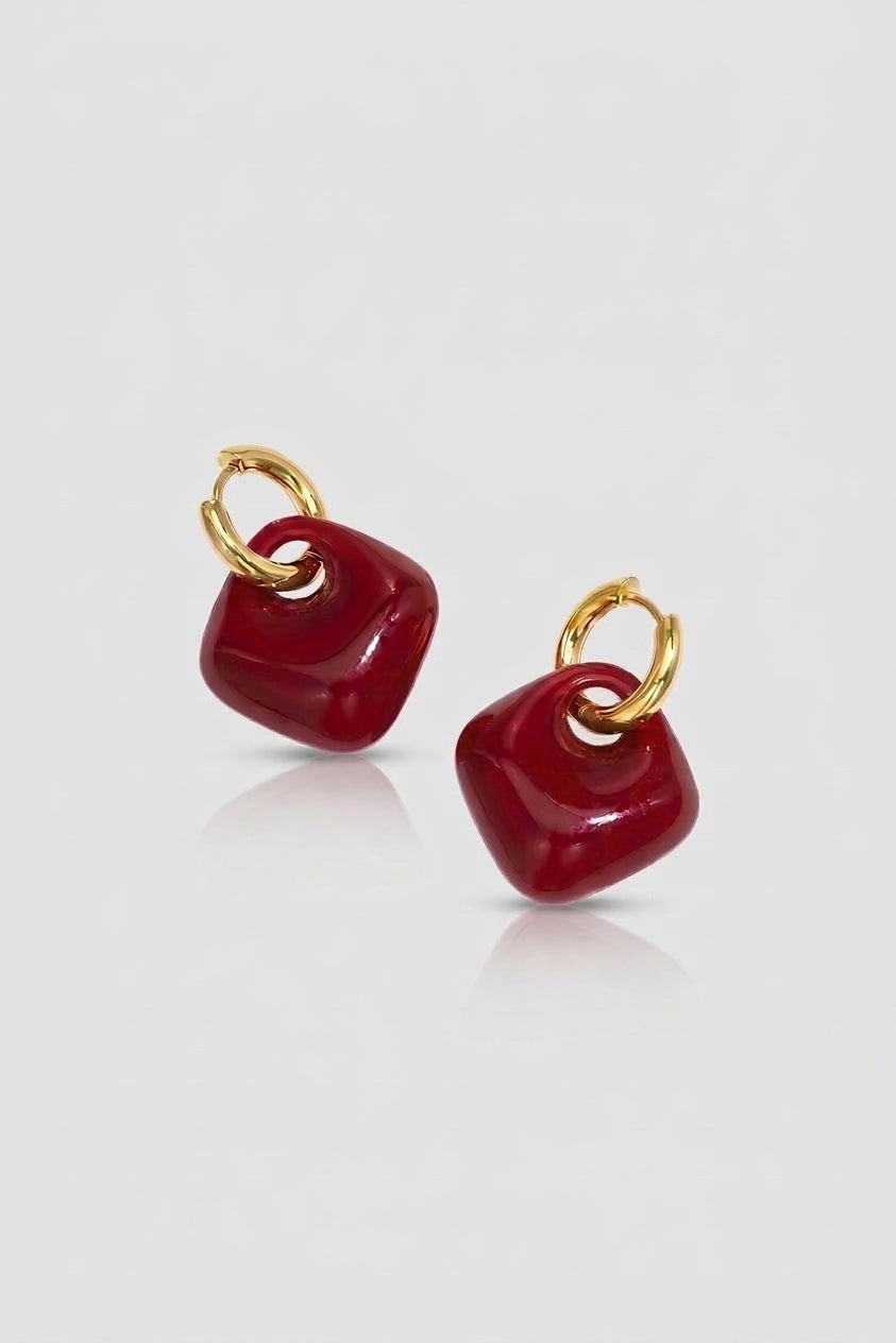=Boucles d'oreilles Nola Vin rouge | Atelier des bijoux