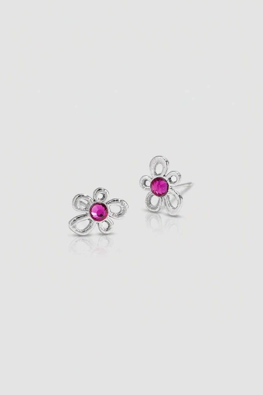 =Boucles d'oreilles Puces Pétale Argent | Atelier des bijoux