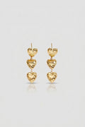 =Boucles d'oreilles Trio Cœur or | Atelier des bijoux