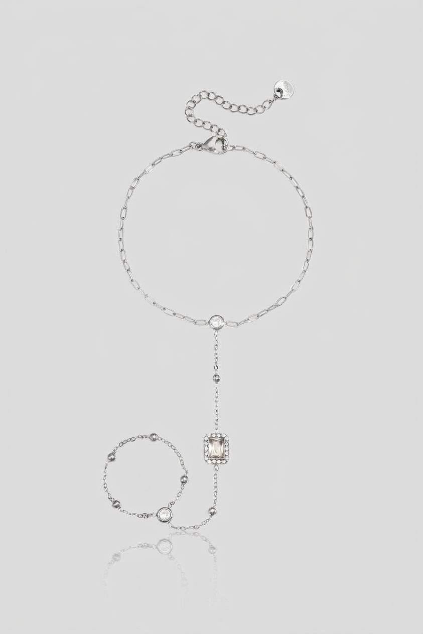 =Bracelet Chaîne de Main Alya Argent | Atelier des bijoux