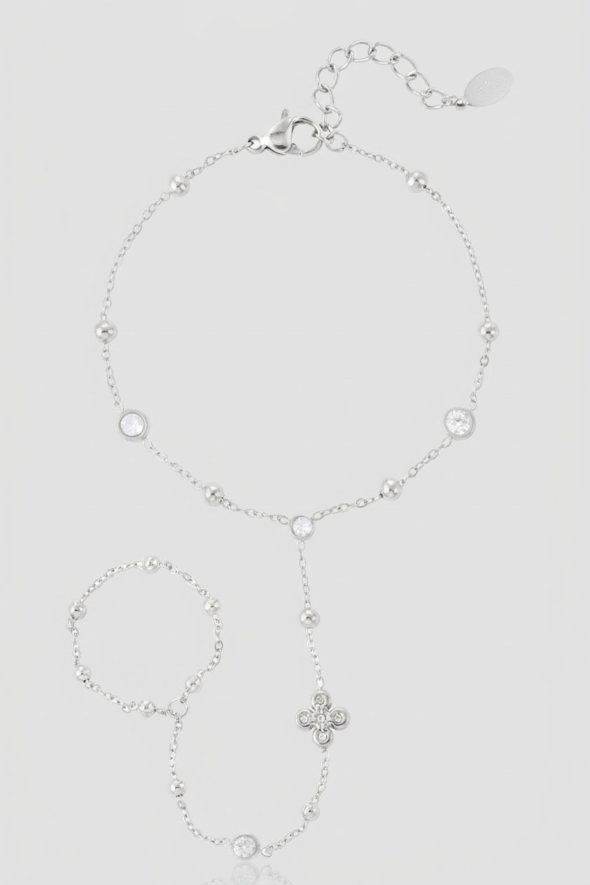 =Bracelet Chaîne de Main Felia Argent | Atelier des bijoux