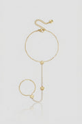 =Bracelet Chaîne de Main Florale Or | Atelier des bijoux