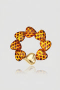 =Bracelet Cœur Rétro Brun | Atelier des bijoux