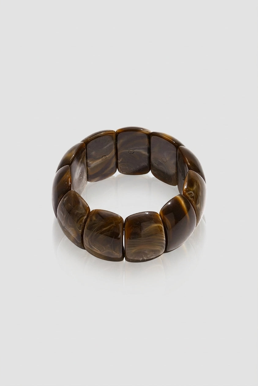 =Bracelet Jonc Écaille Brun café | Atelier des bijoux