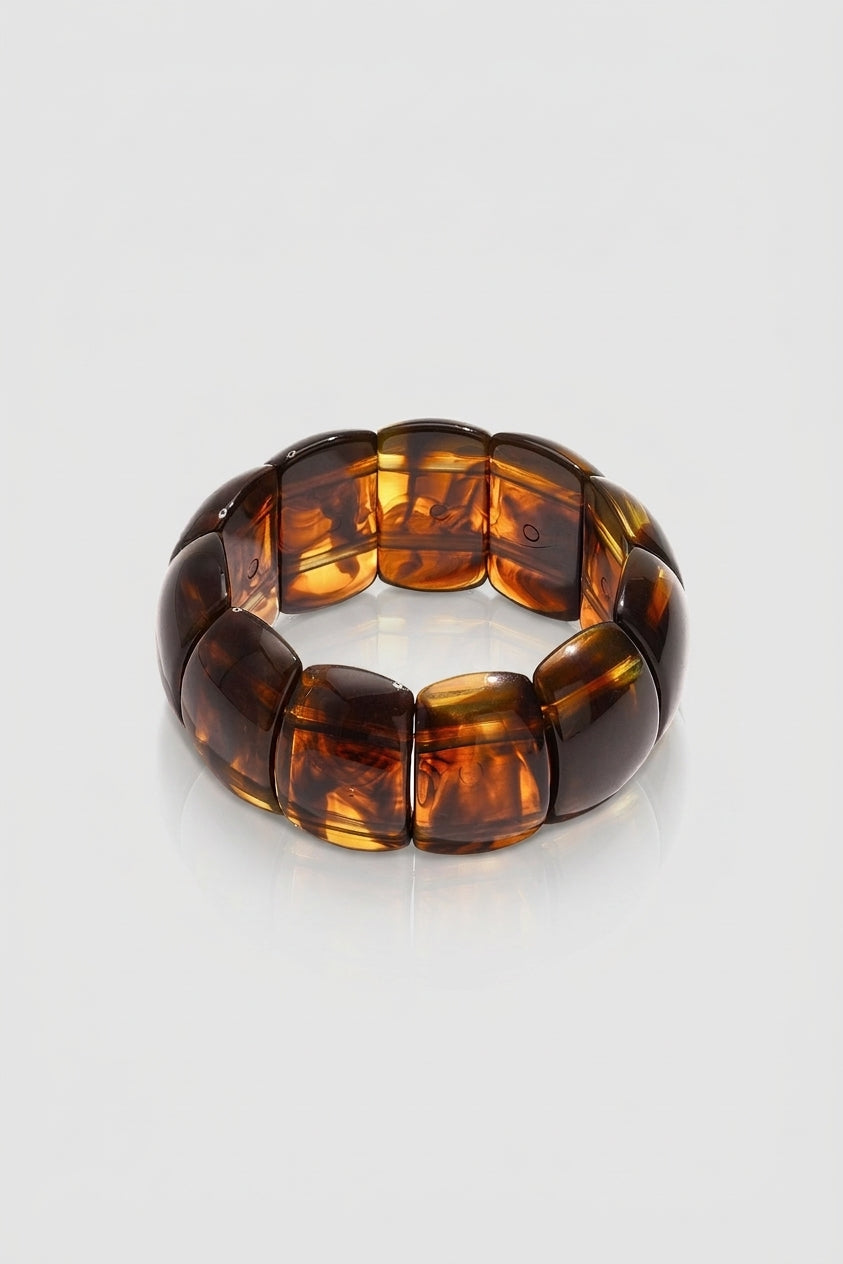 =Bracelet Jonc Écaille Ambre | Atelier des bijoux