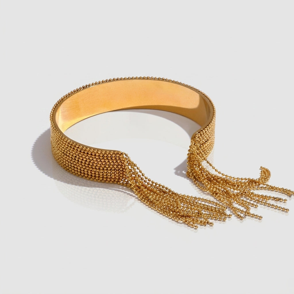 =Bracelet Manchette à Franges - Sienna Or | Atelier des bijoux