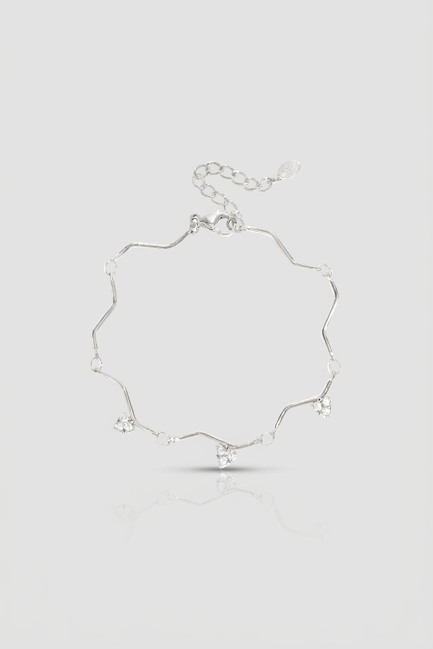 =Bracelet Trèfle Ondulé Argent | Atelier des bijoux