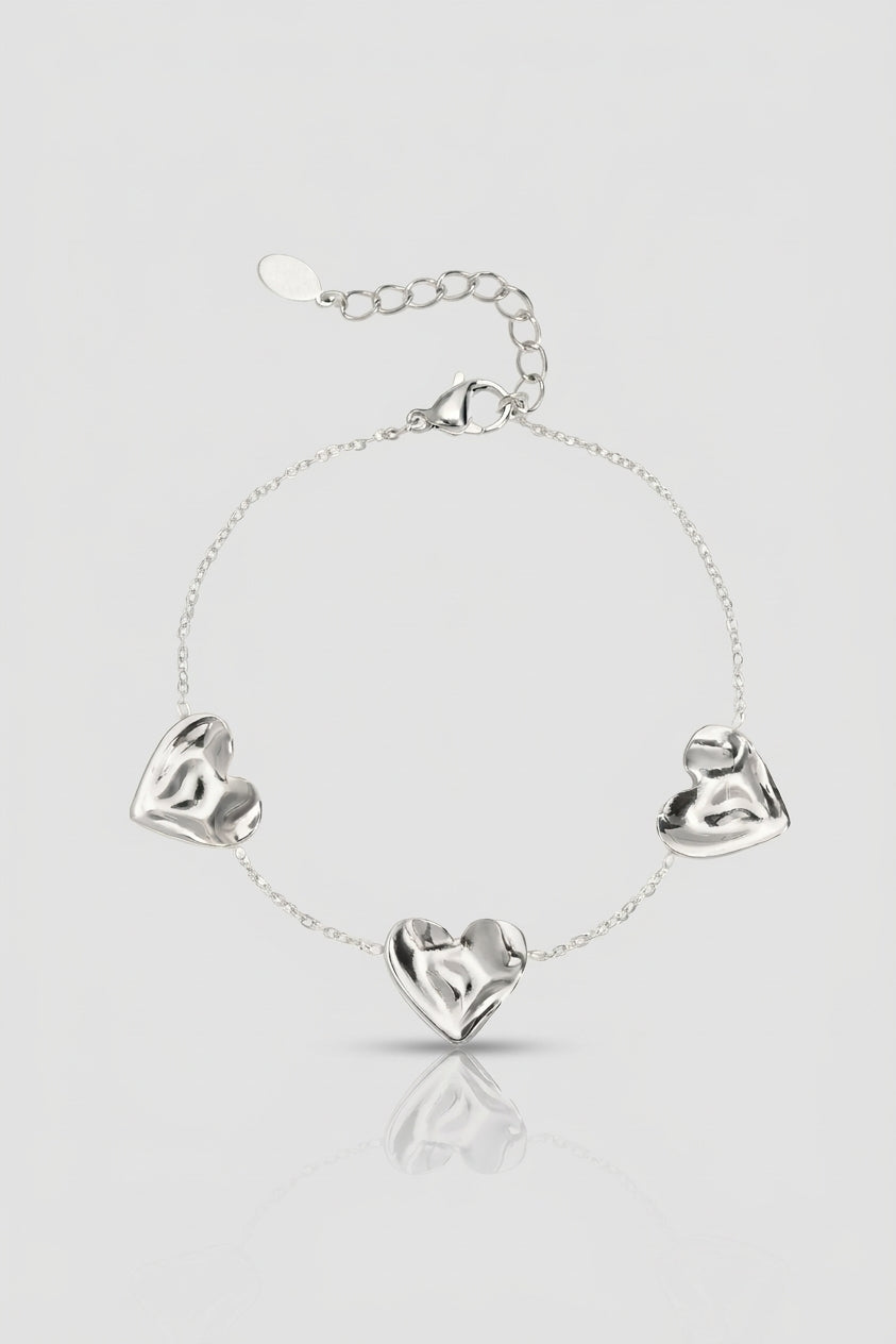 =Bracelet Trio de Cœurs Argent | Atelier des bijoux