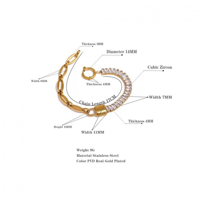 Bracelet à grosse maille Celeste - Ma boutique