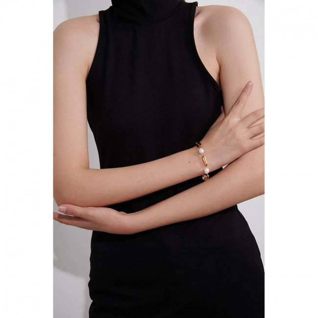 Bracelet à maille et perles Lyra - Ma boutique