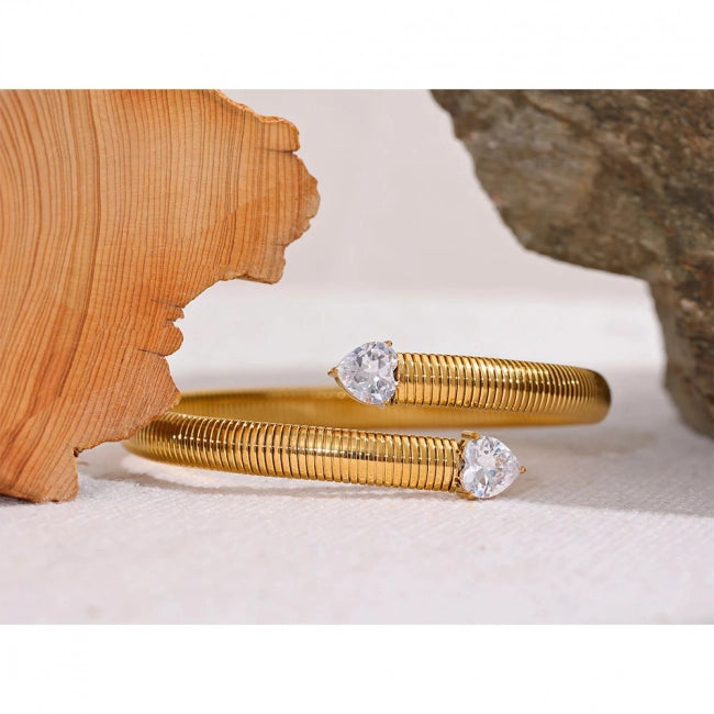 Bracelet avec coeur jonc Astréa - Ma boutique