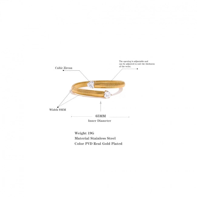 Bracelet avec coeur jonc Astréa - Ma boutique