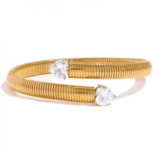 Bracelet avec coeur jonc Astréa - Ma boutique
