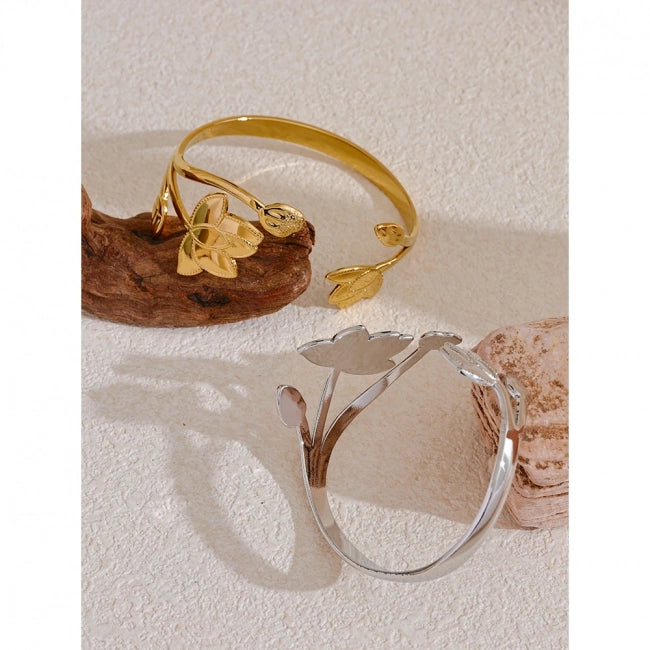 Bracelet feuille jonc Hélia - Ma boutique