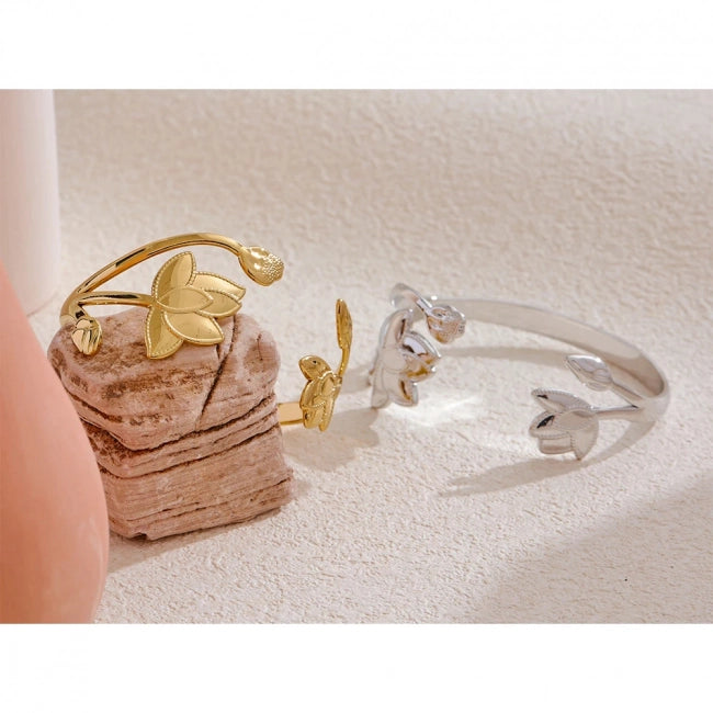 Bracelet feuille jonc Hélia - Ma boutique