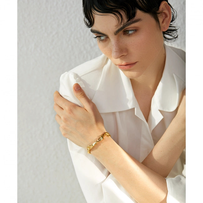 Bracelet jonc martelé Astralis - Ma boutique