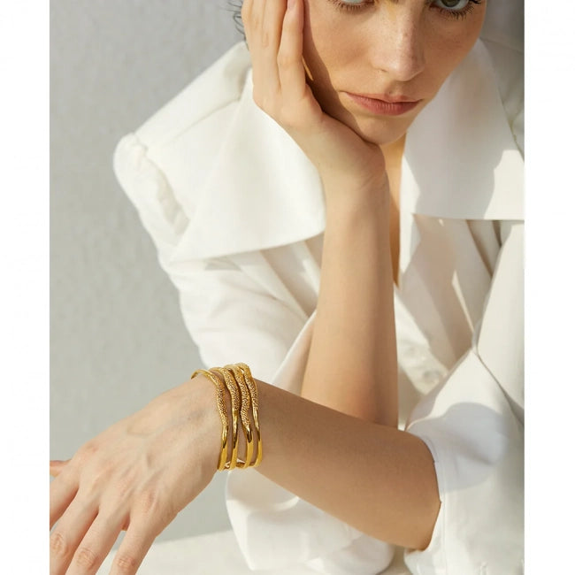 Bracelet jonc plaqué or Séléné - Ma boutique