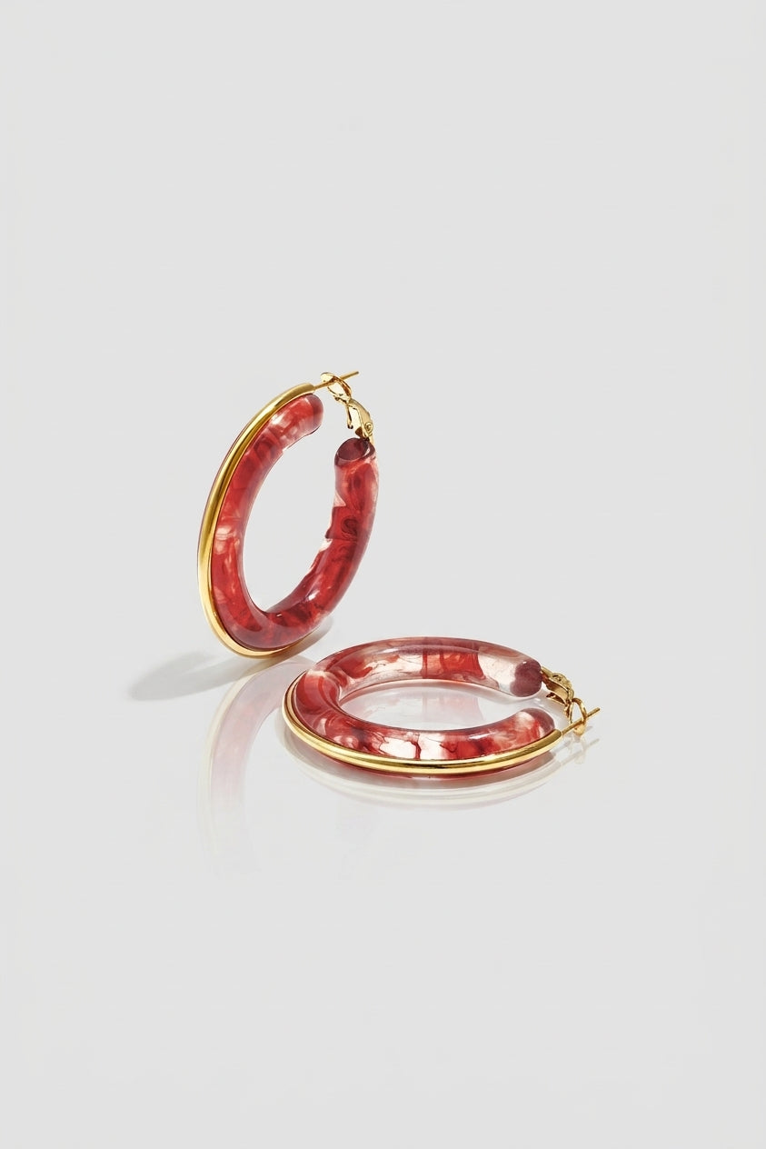 =Créoles Atlas Cramoisi | Atelier des bijoux