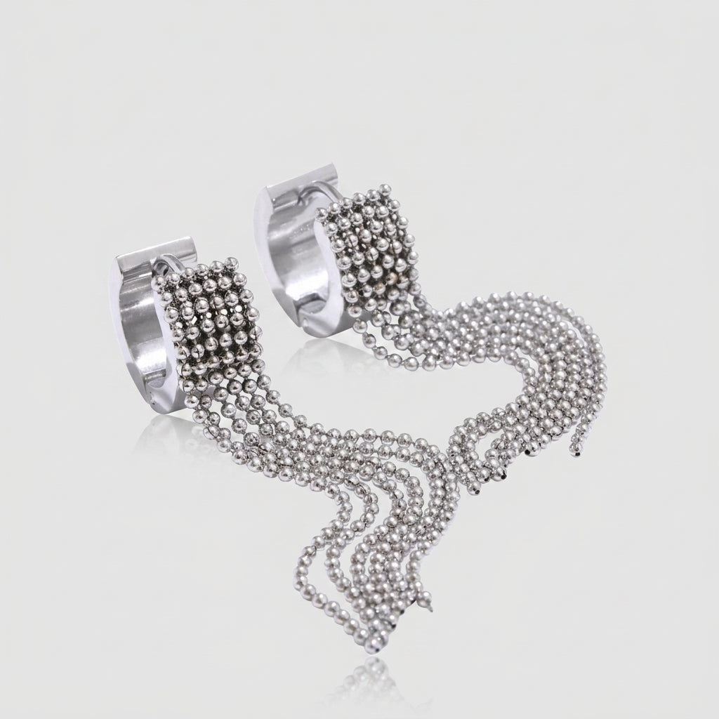 =Créoles Cascade - Aria Argent | Atelier des bijoux