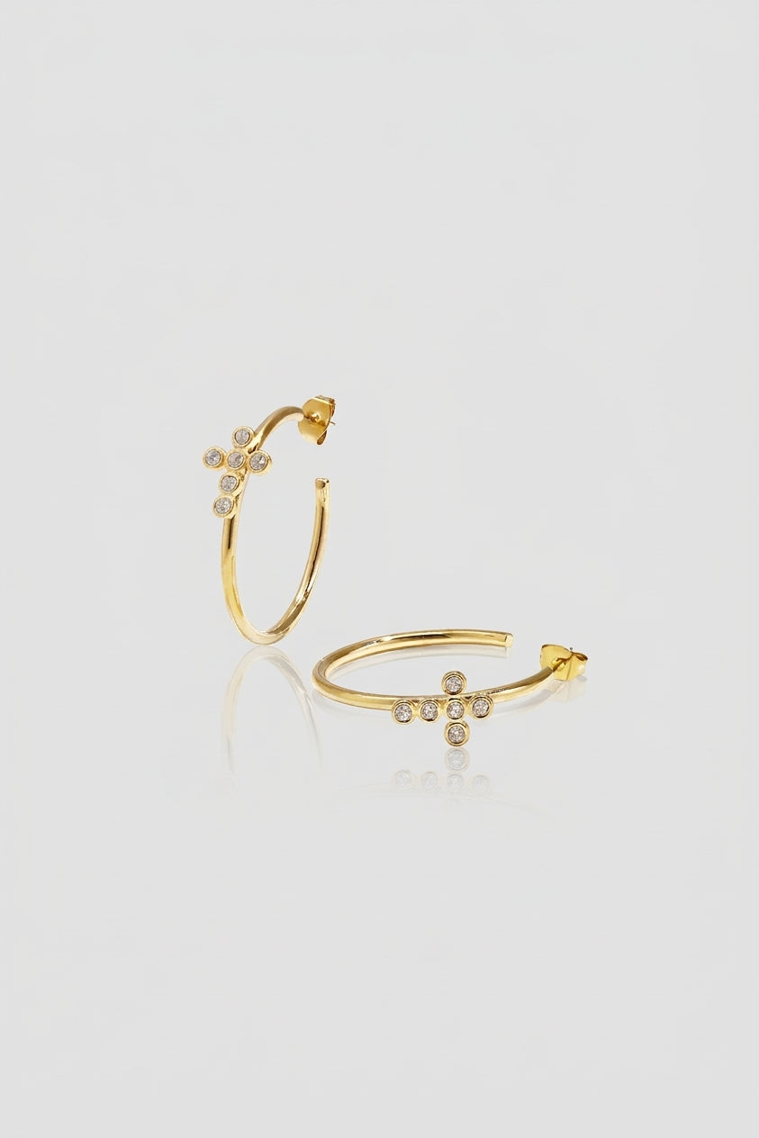 =Créoles Céleste Or | Atelier des bijoux