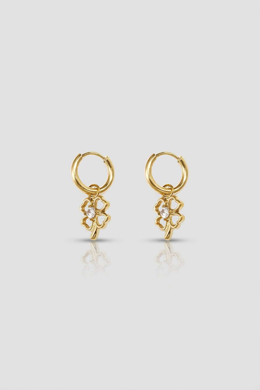 =Créoles Trèfle Or | Atelier des bijoux