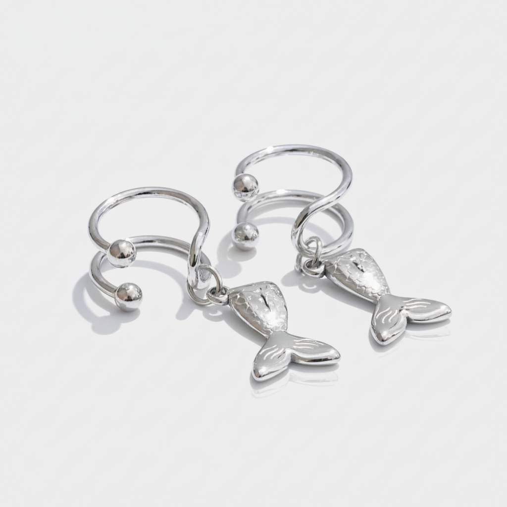 =Earcuff Fishy Argent | Atelier des bijoux