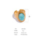 Bague plaqué or avec pierre naturelle turquoise Emma - Ma boutique