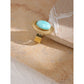 Bague plaqué or avec pierre naturelle turquoise Emma - Ma boutique