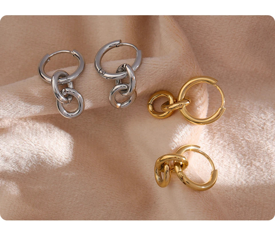 Boucle d'oreille créole pendante Eyeline - Ma boutique