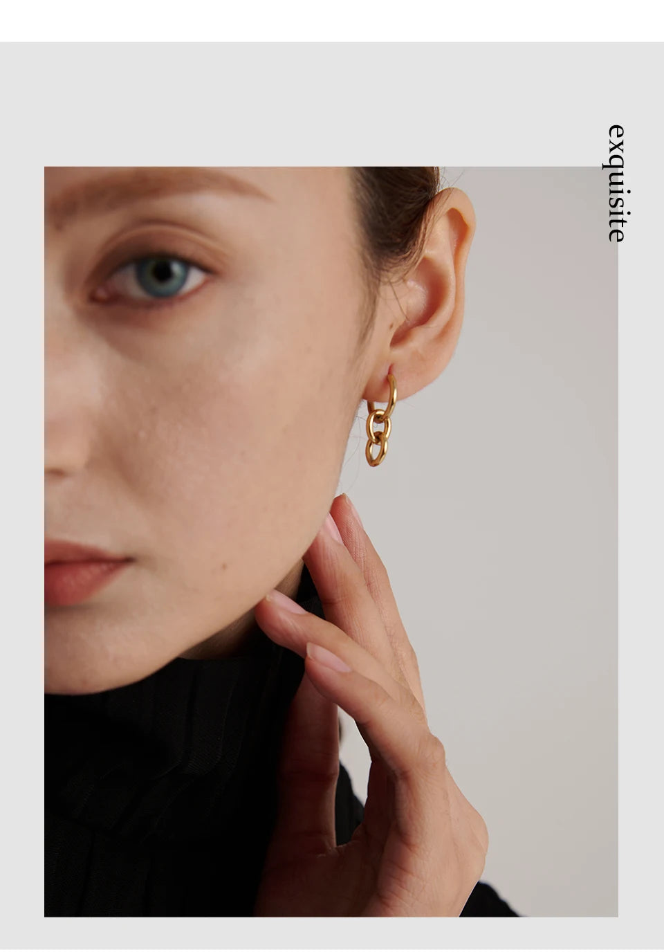 Boucle d'oreille créole pendante Eyeline - Ma boutique